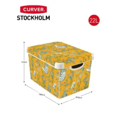 Curver Stockholm Stork Deco Storage Box - Yellow - 22L -Home Storage 13169628 7774898511971226