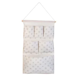 None Flexi Storage Kids 6 Pocket Hanging Organiser - White & Grey Polka Dot -Home Storage 13277671 5944929069443841