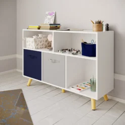 Kids Compact Storage Unit With Legs - White 4 Kids Compact Storage Unit With Legs - White -Home Storage 13277674 1034929069481773