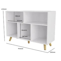 Kids Compact Storage Unit With Legs - White 9 Kids Compact Storage Unit With Legs - White -Home Storage 13277674 1184929069674892