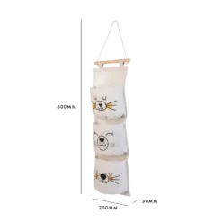 Kids 3 Pocket Hanging Organiser - Polar Bear -Home Storage 13277677 8574929069276039