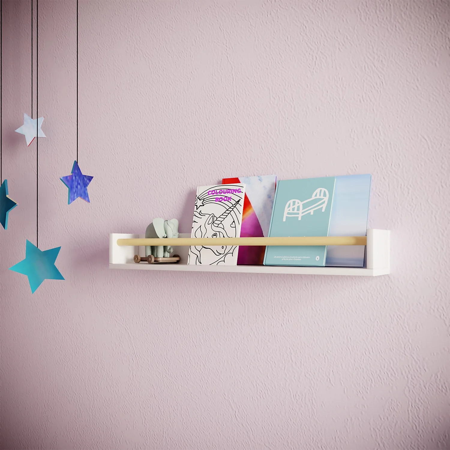 Kids Storage Rail Bookshelf - White & Natural Kids Storage Rail Bookshelf - White & Natural -Home Storage 13277681 1994928016518310