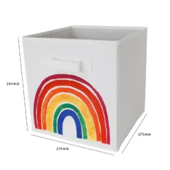 Living Elements Compact Cube Fabric Insert - Charity Rainbow -Home Storage 13432921 8994943614441773