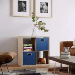 Clever Cube Fabric Insert - Set Of 2 - Steel Blue 3 Clever Cube Fabric Insert - Set Of 2 - Steel Blue -Home Storage 13911397 1694981912885182