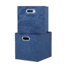 Clever Cube Fabric Insert - Set Of 2 - Steel Blue 1 Clever Cube Fabric Insert - Set Of 2 - Steel Blue -Home Storage 13911397 4204981912809495