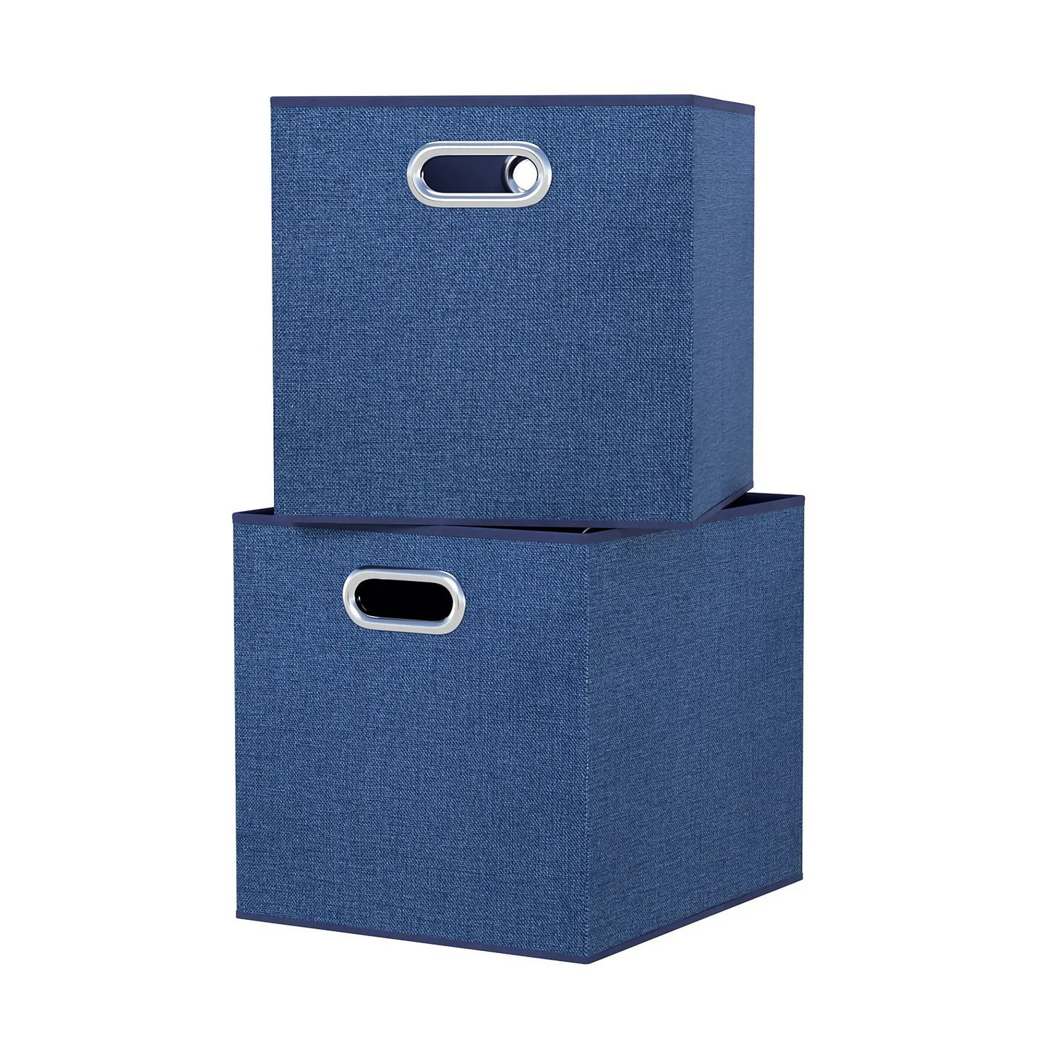Clever Cube Fabric Insert - Set of 2 - Steel Blue Clever Cube Fabric Insert - Set Of 2 - Steel Blue -Home Storage 13911397 4204981912809495