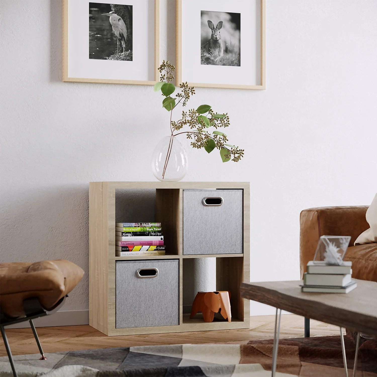 Clever Cube Fabric Insert - Set of 2 - Woven Silver Clever Cube Fabric Insert - Set Of 2 - Woven Silver -Home Storage 13911399 1194981913214882