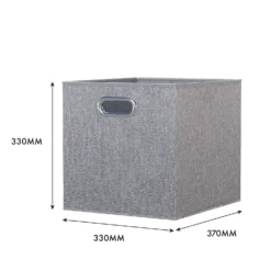 Clever Cube Fabric Insert - Set Of 2 - Woven Silver 6 Clever Cube Fabric Insert - Set Of 2 - Woven Silver -Home Storage 13911399 1694981913376663