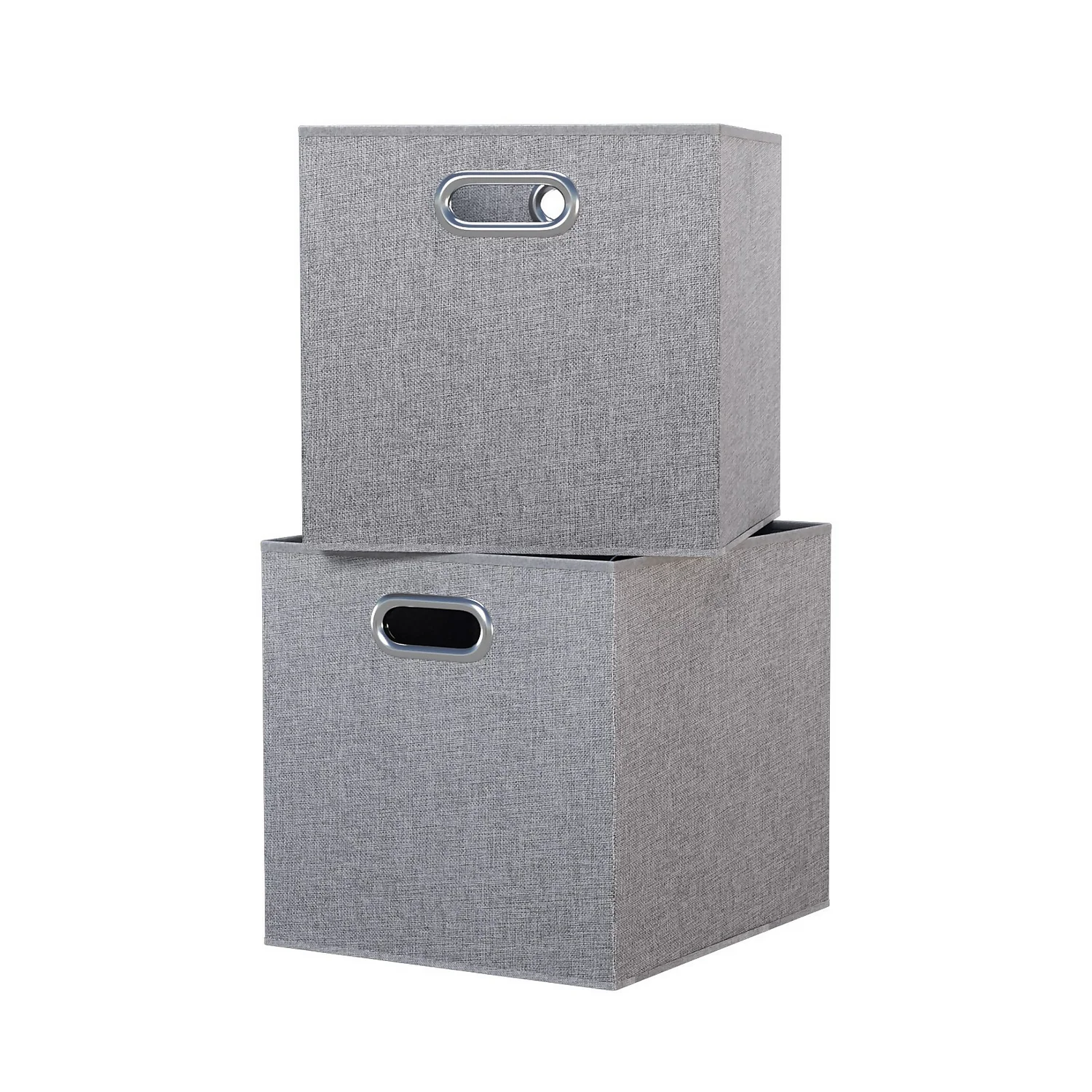 Clever Cube Fabric Insert - Set of 2 - Woven Silver Clever Cube Fabric Insert - Set Of 2 - Woven Silver -Home Storage 13911399 1914981913156061