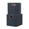Clever Cube Fabric Insert - Set Of 2 - Woven Marine 1 Clever Cube Fabric Insert - Set Of 2 - Woven Marine -Home Storage 13911400 1454981912810656