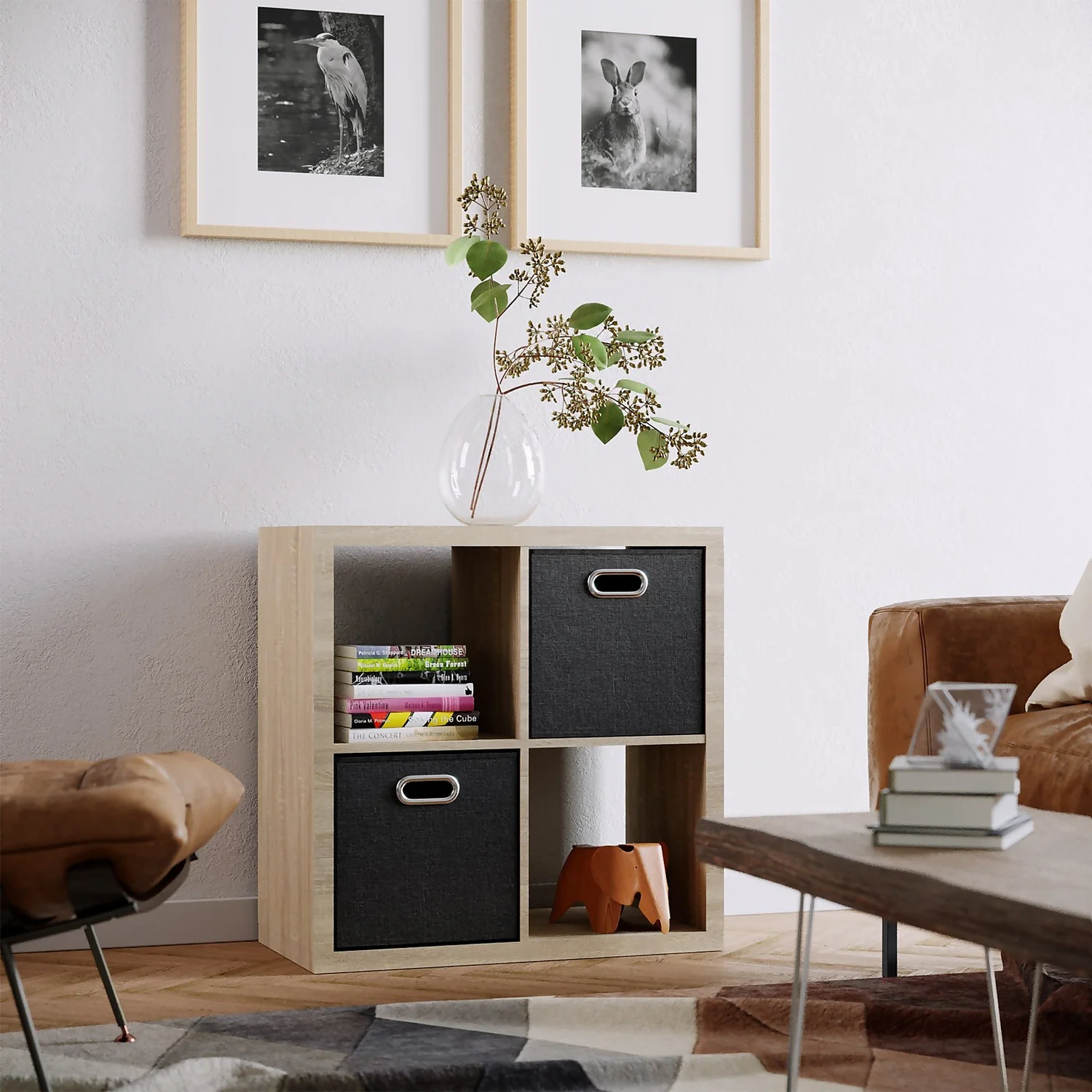 Clever Cube Fabric Insert - Set of 2 - Woven Pepper Clever Cube Fabric Insert - Set Of 2 - Woven Pepper -Home Storage 13911401 1774981912862802