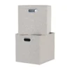 Clever Cube Fabric Insert - Set Of 2 - Taupe 2 Clever Cube Fabric Insert - Set Of 2 - Taupe -Home Storage 13911402 1555021570501313