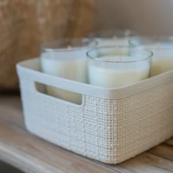 Curver Jute Small Recycled Storage Basket - 5L White -Home Storage 13965909 9394995188077128